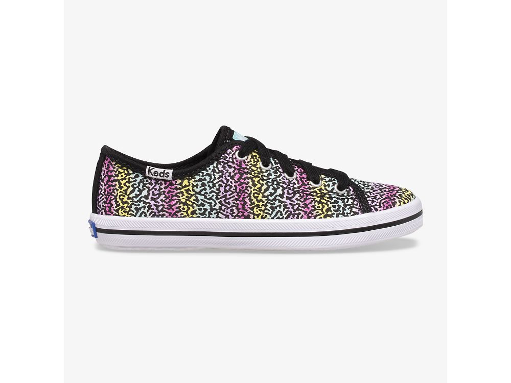 Keds Kickstart Seasonal Djevojke Patike Crne Visebojne | RS-61521