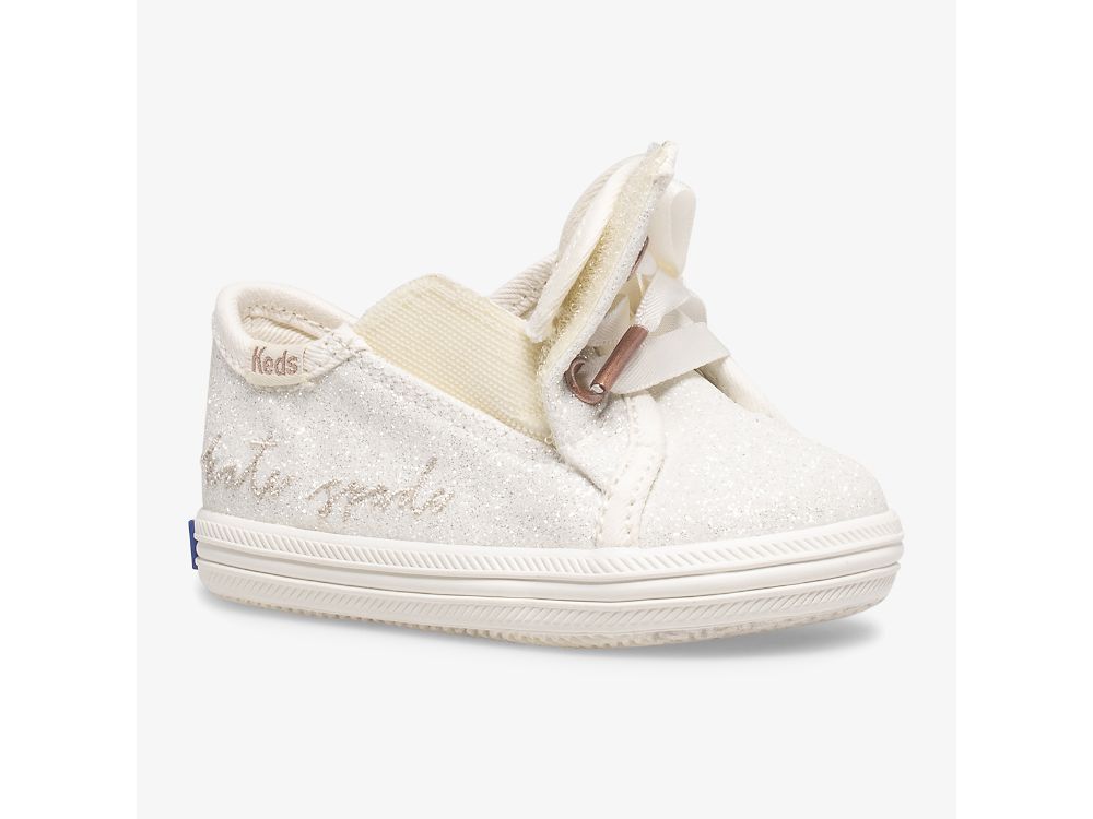 Keds Ksny Kickstart Ivory Glitter Crib Djevojke Patike Bijele | RS-52675