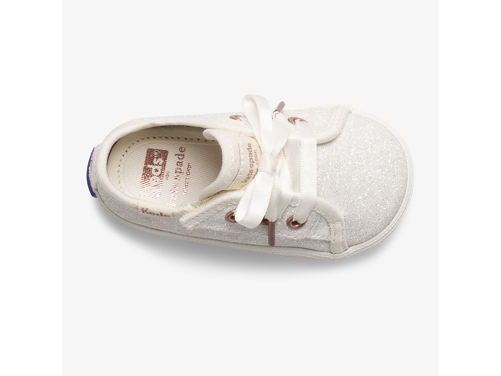 Keds Ksny Kickstart Ivory Glitter Crib Djevojke Patike Bijele | RS-52675