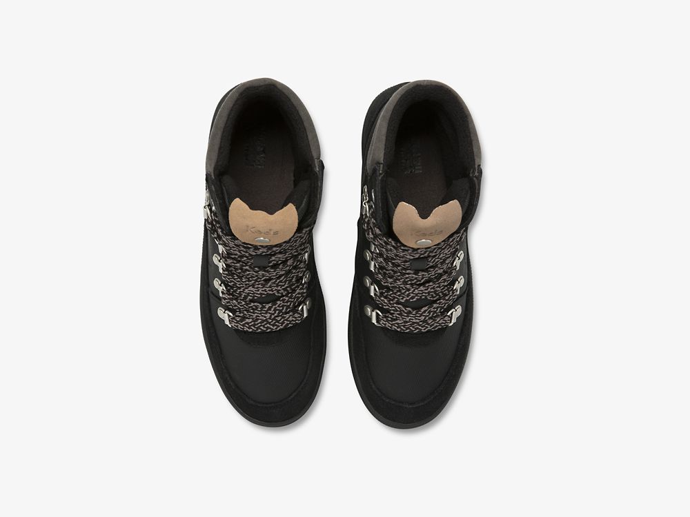 Keds Midland Boot Suede & Splash Twill w/ Thinsulate™ Ženske Lace Up Shoes Crne | RS-75953