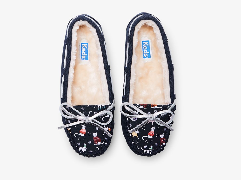 Keds Moccasin Slipper Ženske Papuče Tamnoplave Visebojne | RS-15453