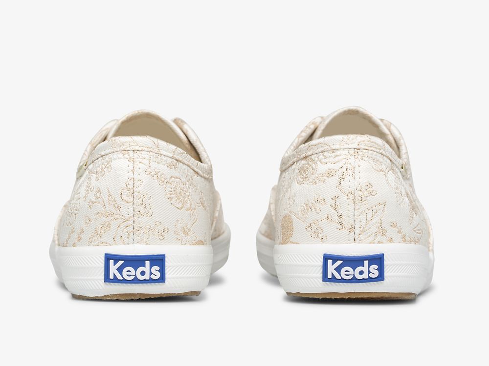 Keds Rifle Paper Co. Champion Colette Jacquard Ženske Lace Up Shoes Bijele | RS-88411