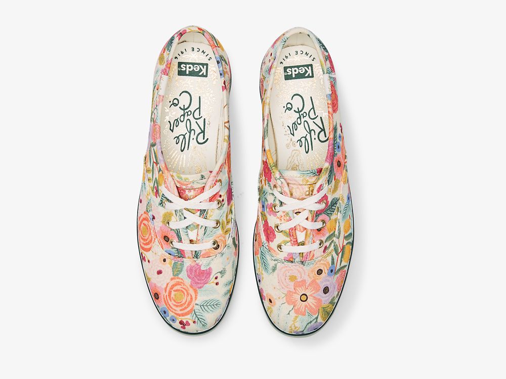 Keds Rifle Paper Co. Champion Garden Party Ženske Lace Up Shoes Visebojne | RS-98773