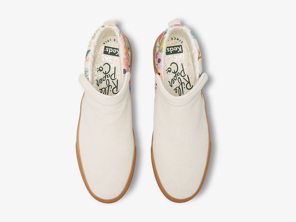 Keds Rifle Paper Co. Cooper Zip Bootie Garden Party Ženske Čizme Smeđe | RS-33042