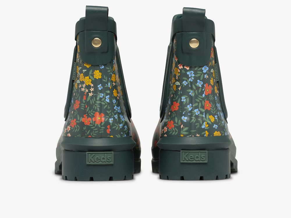 Keds Rifle Paper Co. Rowan Wildwood Ženske Slip On Sneakers Zelene | RS-47155