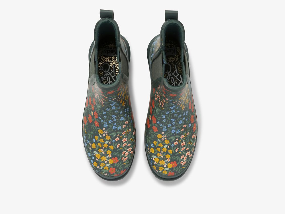 Keds Rifle Paper Co. Rowan Wildwood Ženske Slip On Sneakers Zelene | RS-47155