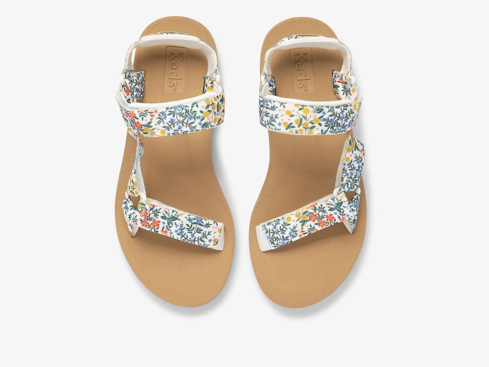 Keds Rifle Paper Co. Trio Wildwood Ženske Slip On Sneakers Bijele | RS-55661