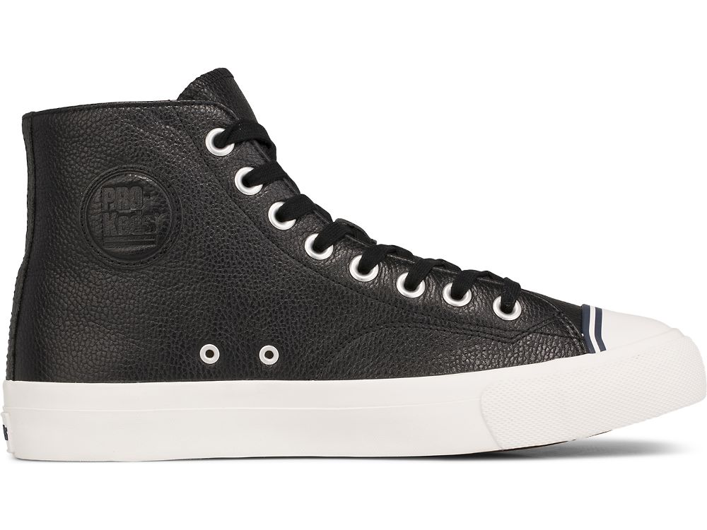 Keds Royal Hi Koža Ženske Koža Sneakers Crne | RS-00708