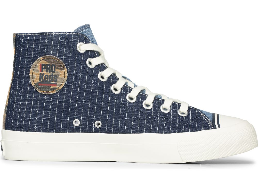 Keds Royal Hi Patchwork Muške Patike Plave Maskirne | RS-21663