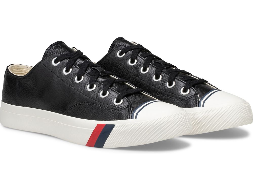 Keds Royal Lo Classic Koža Muške Patike Crne | RS-18132