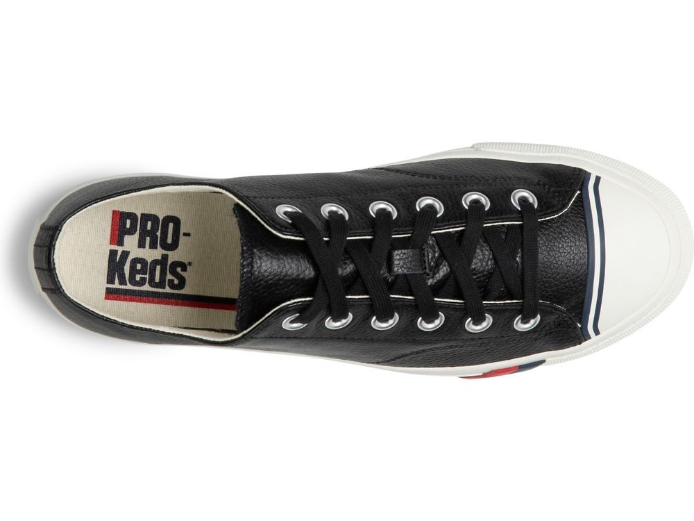 Keds Royal Lo Classic Koža Muške Patike Crne | RS-18132