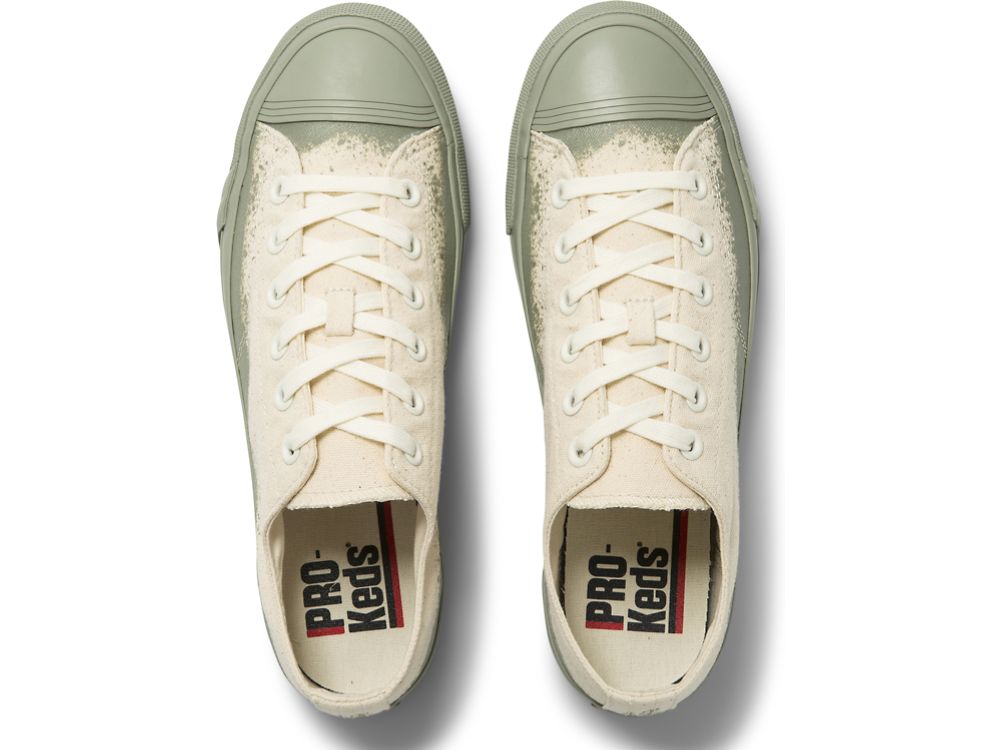 Keds Royal Lo Spray Foxing Muške Patike Bež Zelene | RS-37645