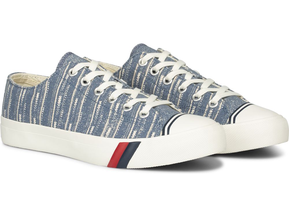 Keds Royal Lo Woven Stripe Muške Patike Indigo | RS-02462