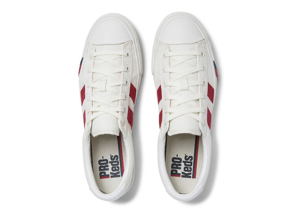 Keds Royal Plus Canvas Ženske Lace Up Shoes Bijele Crvene | RS-47992