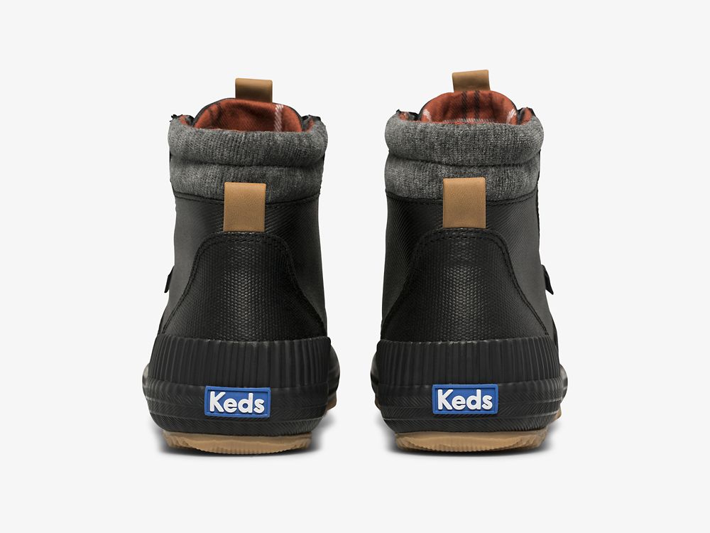 Keds Scout Boot III Water Resistant Canvas w/ Thinsulate™ Ženske Lace Up Shoes Crne | RS-57301