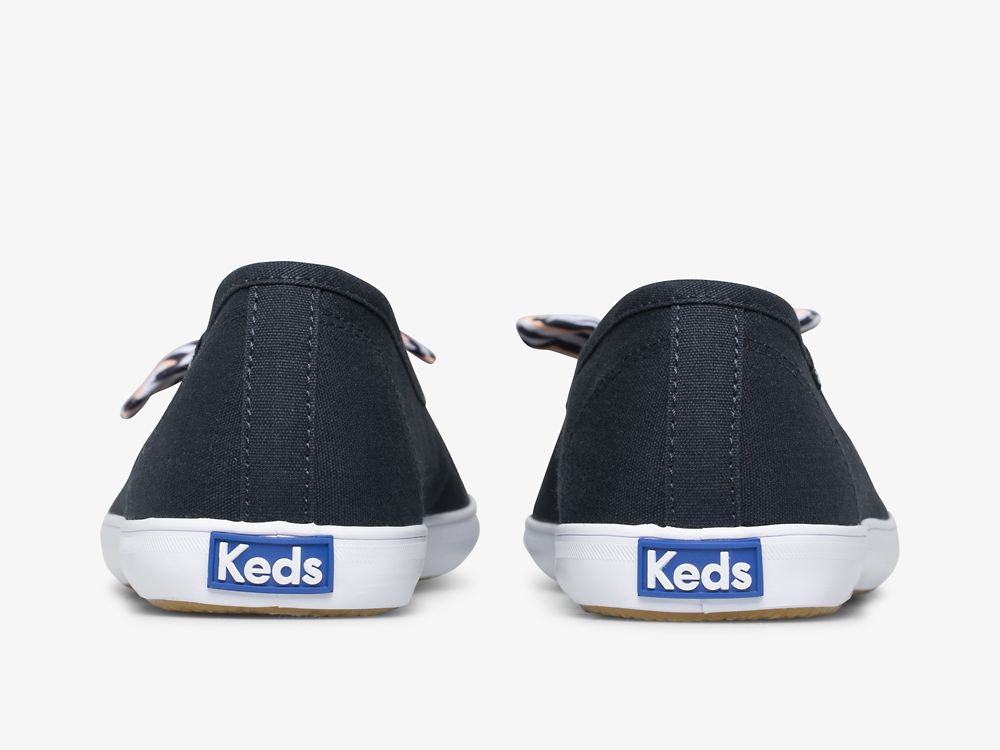 Keds Seaside Canvas Ženske Slip On Sneakers Tamnoplave Visebojne | RS-65670