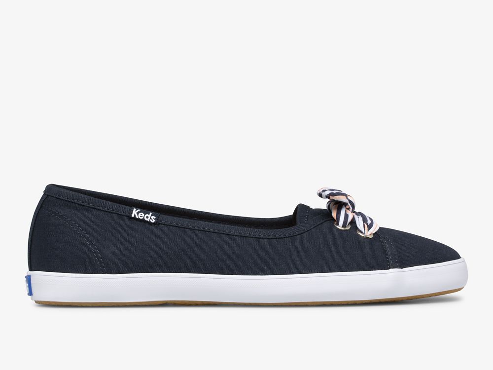 Keds Seaside Canvas Ženske Slip On Sneakers Tamnoplave Visebojne | RS-65670