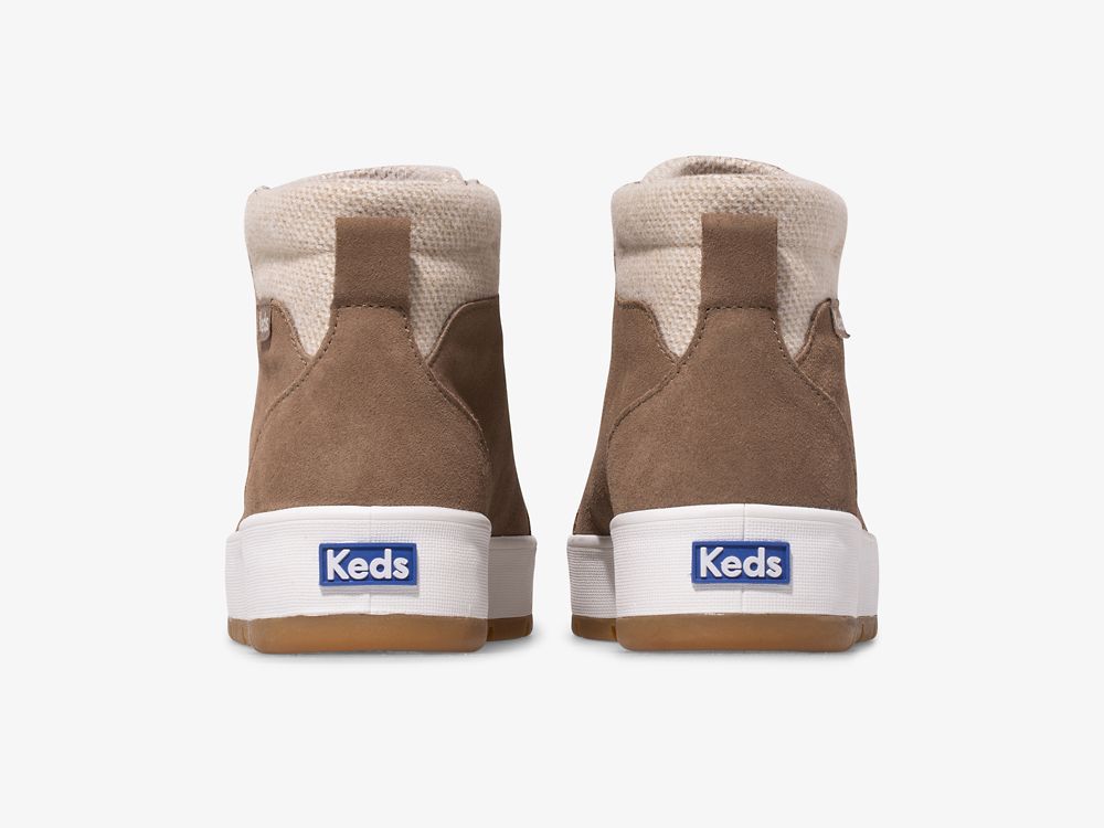 Keds Tahoe Boot Suede Ženske Lace Up Shoes Smeđe | RS-05318