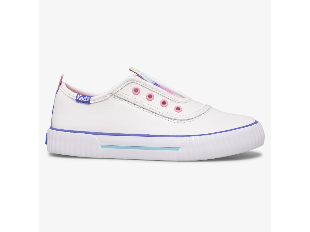 Keds Topkick Slip On Washable Koža Djevojke Slip On Sneakers Bijele | RS-83725