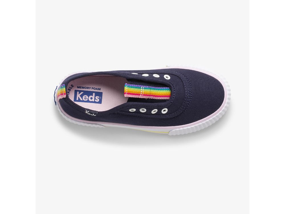 Keds Topkick Washable Slip-On Djevojke Slip On Sneakers Tamnoplave Visebojne | RS-32710