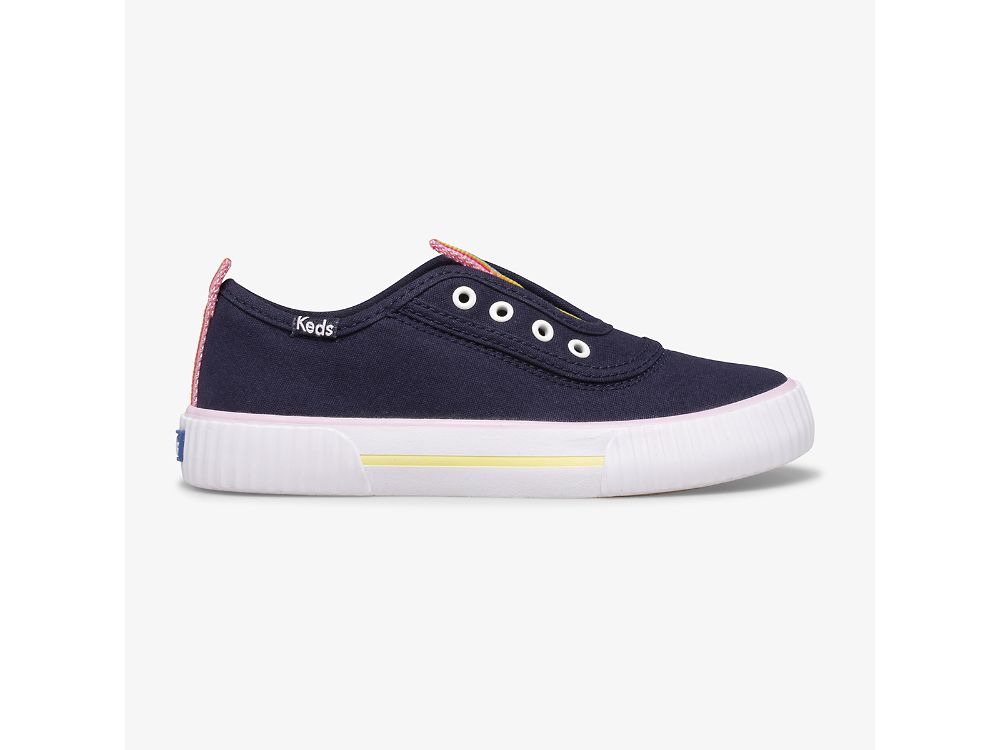 Keds Topkick Washable Slip-On Djevojke Slip On Sneakers Tamnoplave Visebojne | RS-32710