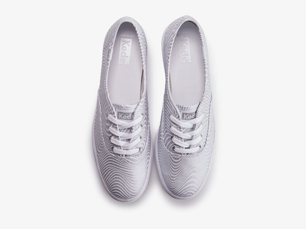 Keds Triple CVO Metallic Ženske Lace Up Shoes Bijele Srebrne | RS-13836