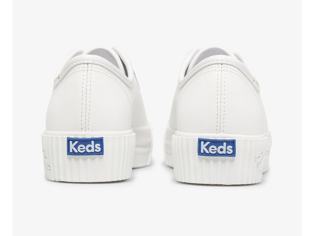 Keds Triple Kick AMP Koža Ženske Koža Sneakers Bijele | RS-31376