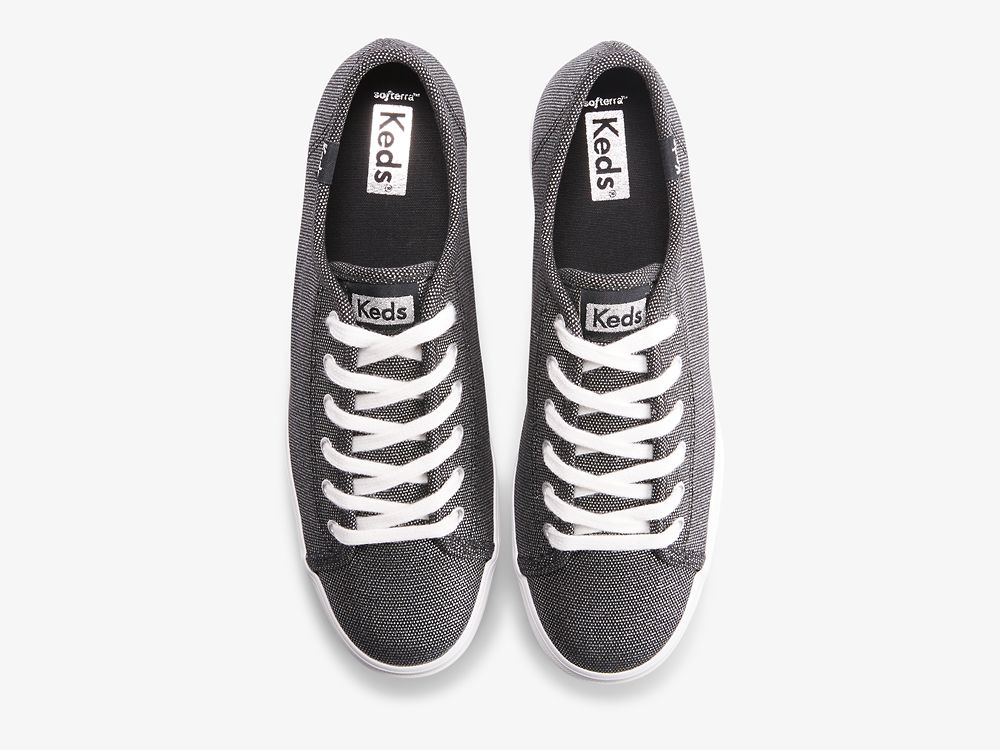 Keds Triple Kick Metallic Ženske Tenisice Tamno Sive | RS-73325