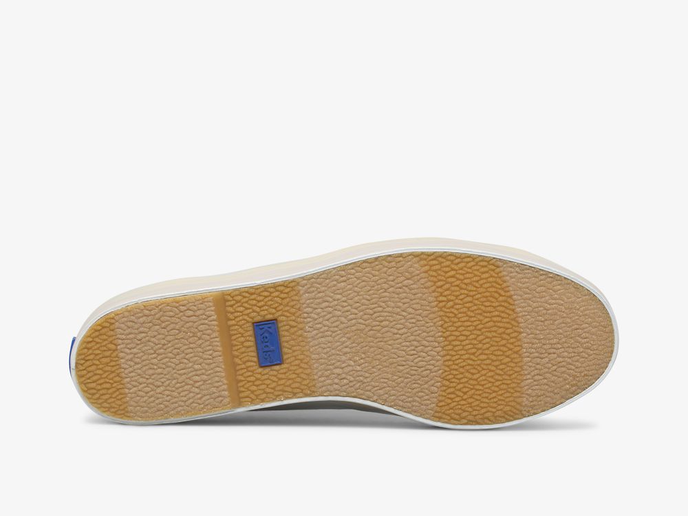 Keds Triple Up Canvas Wave Foxing Ženske Tenisice Bijele Visebojne | RS-65706