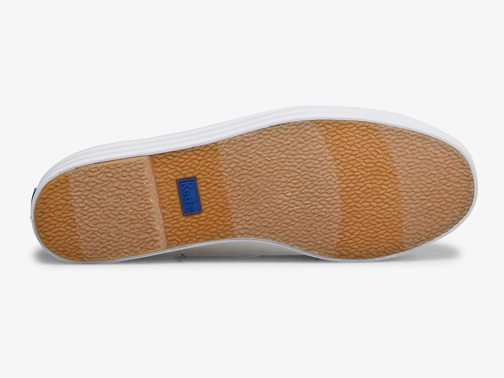 Keds Triple Up Canvas Ženske Tenisice Sive Srebrne | RS-11074