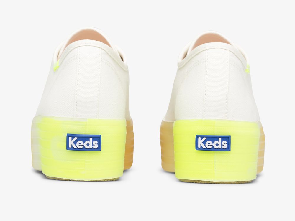 Keds Triple Up Ombre Foxing Ženske Platforma Sneakers Bijele Visebojne | RS-93960