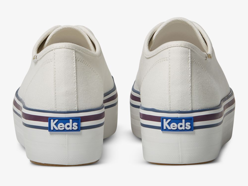 Keds Triple Up Varsity Ženske Lace Up Shoes Bijele Plave | RS-93012