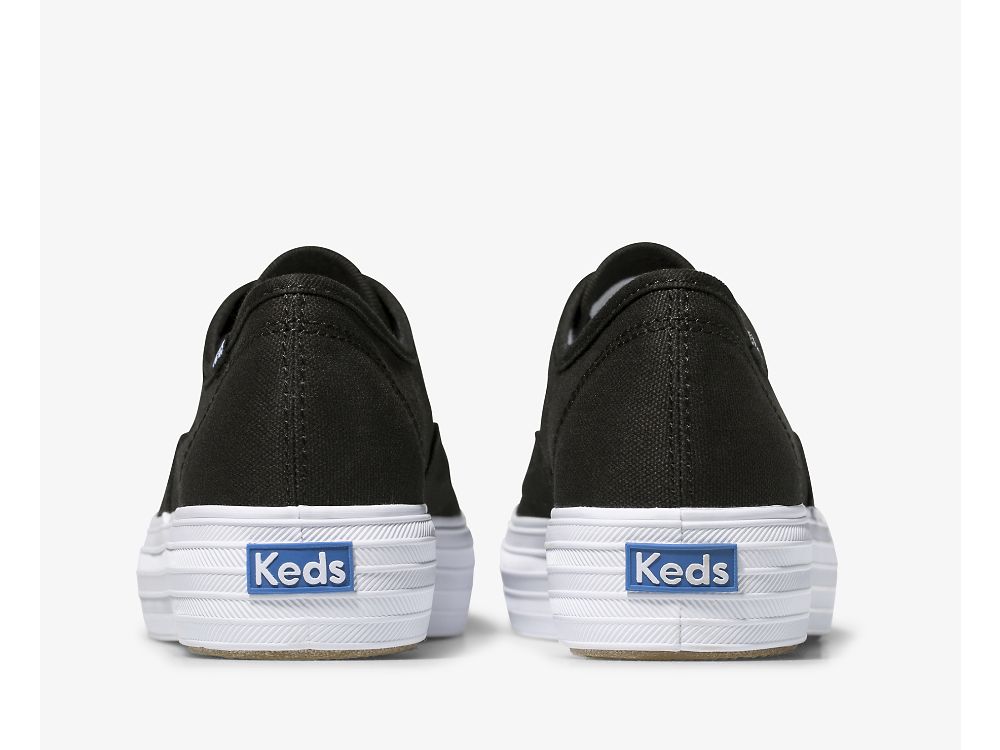 Keds Triple Ženske Lace Up Shoes Crne | RS-29374